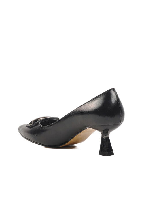 Black Skin Womens High Heel Shoes 357101 Z