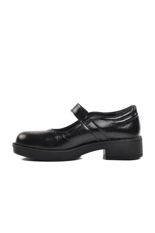 Black Patent Leather Womens Casual Shoes 77602 Z