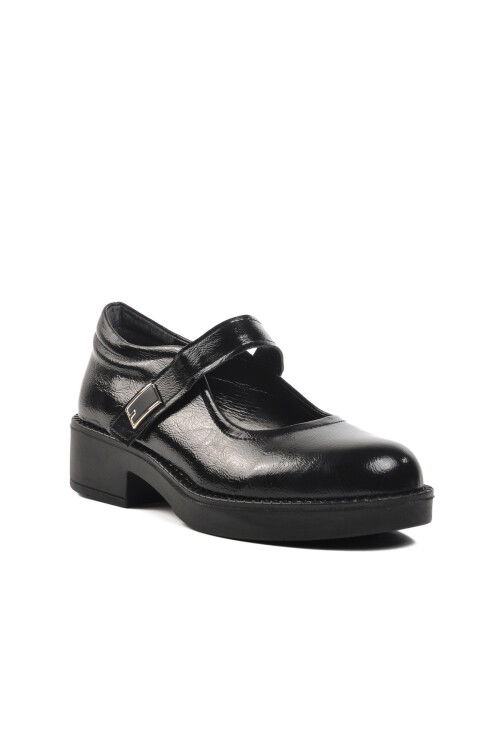 Black Patent Leather Womens Casual Shoes 77602 Z