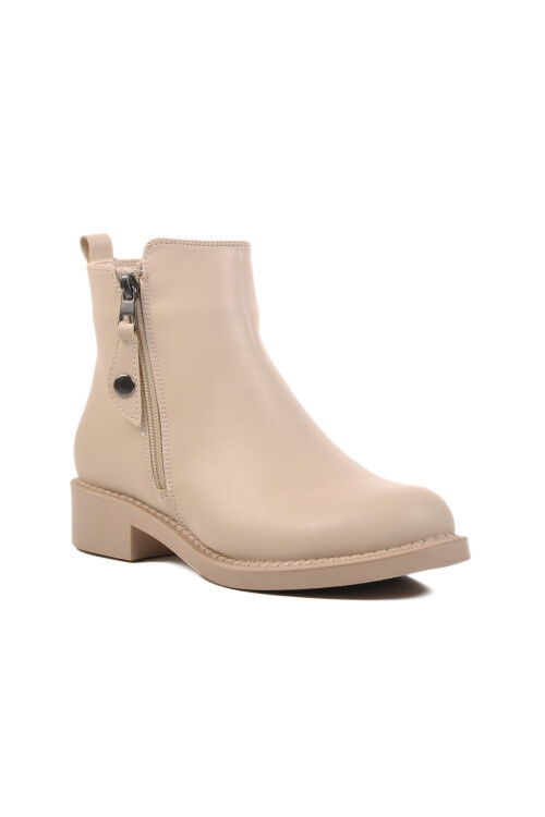 حذاء نسائي مبطن بالصوف البيج 224554 Z