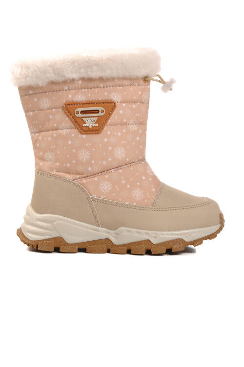 Beige Fleece Inside Girls Boots Sidney P