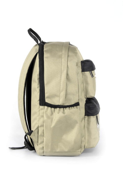 Beige-Black Unisex Backpack 03837