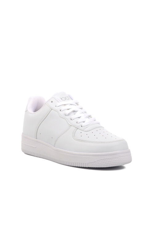 White Lace-Up Mens Sneakers 042 M