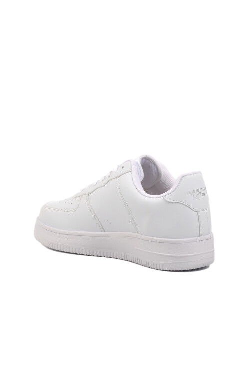 White Lace-Up Mens Sneakers 042 M