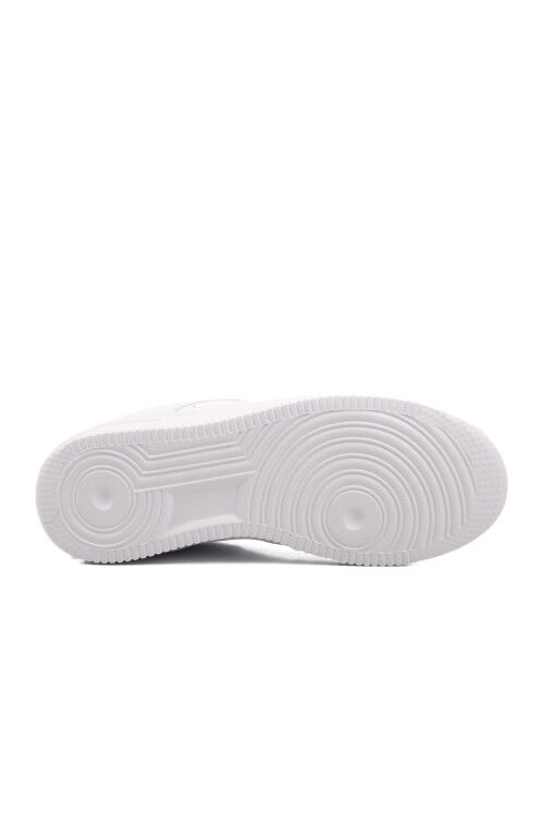 White Lace-Up Unisex Sneakers 042 G