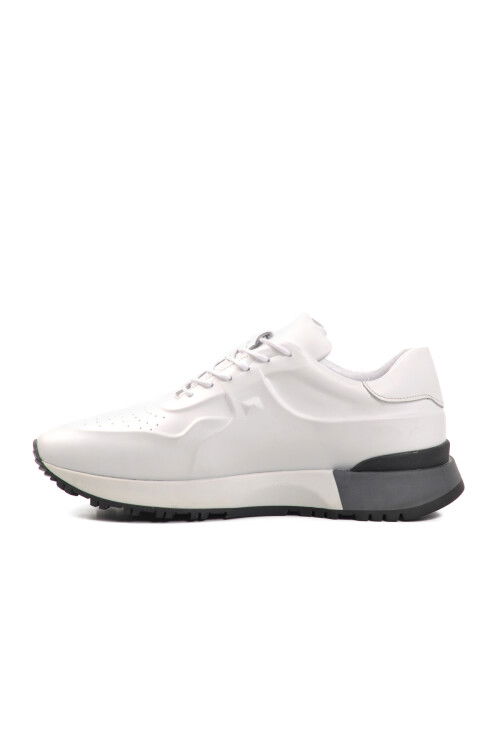 White Genuine Leather Mens Casual Shoes Premium 492 M