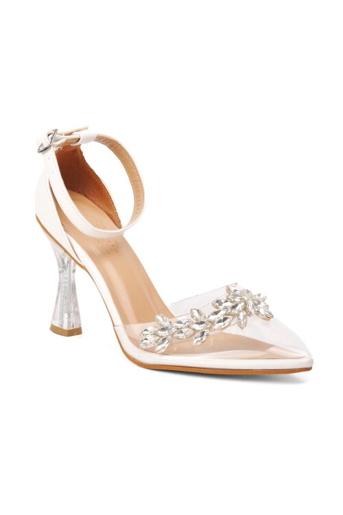 Beyaz  Kadın Abiye Ayakkabı K28 Z