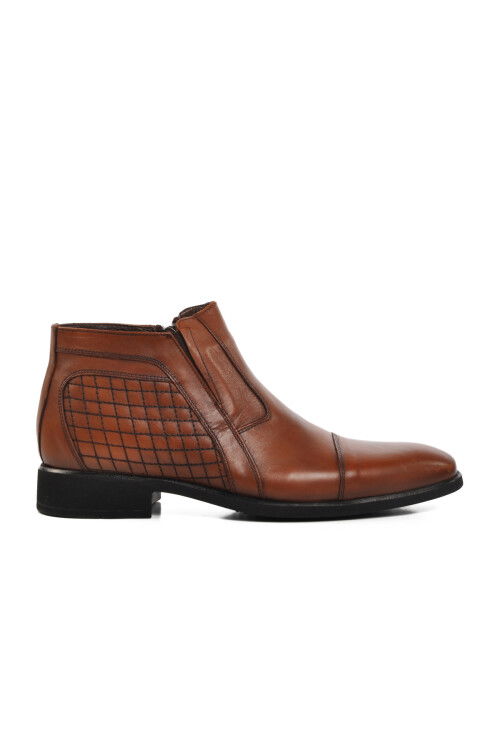 Tan Genuine Leather Mens Boots 02356 M