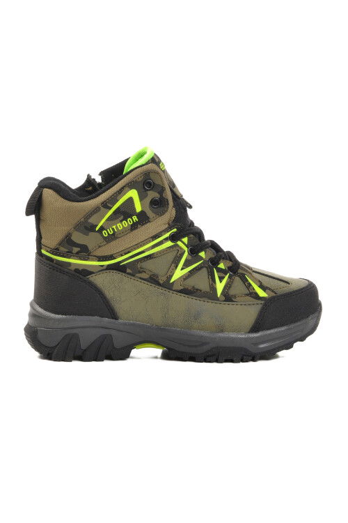 Khaki Camouflage Polar Non-Slip Childrens Outdoor Boots 2301 F