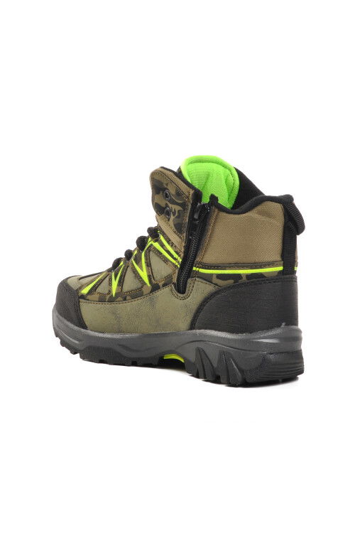 Khaki Camouflage Polar Non-Slip Childrens Outdoor Boots 2301 F
