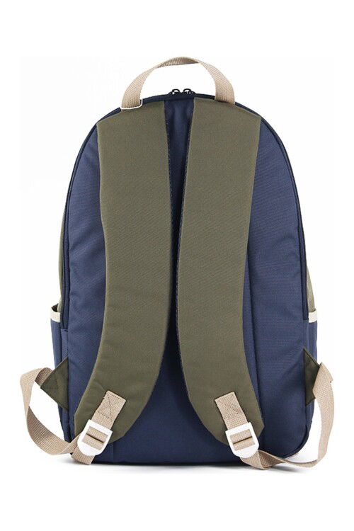 Khaki-Navy Unisex Backpack 03859