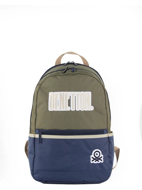 Khaki-Navy Unisex Backpack 03859