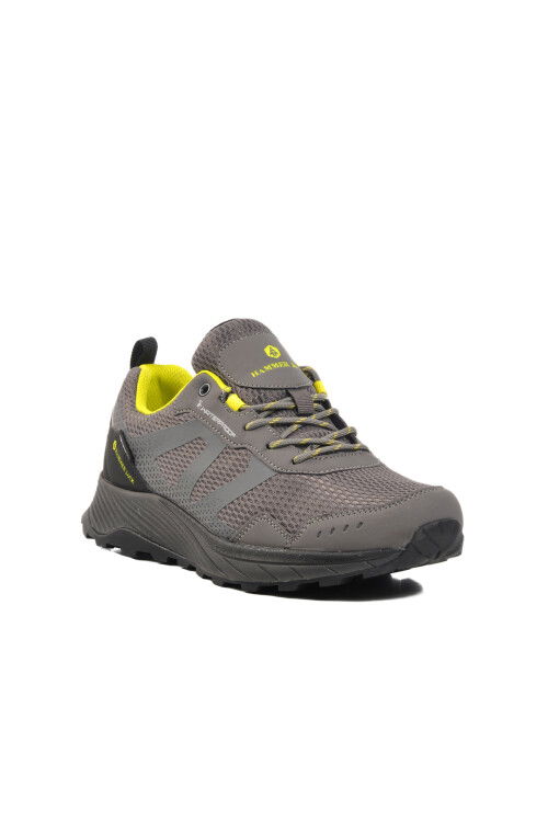 حذاء رجالي خارجي من مزيج البوليستر باللون الرمادي الداكن والأخضر النيون Marengo101 24634 M