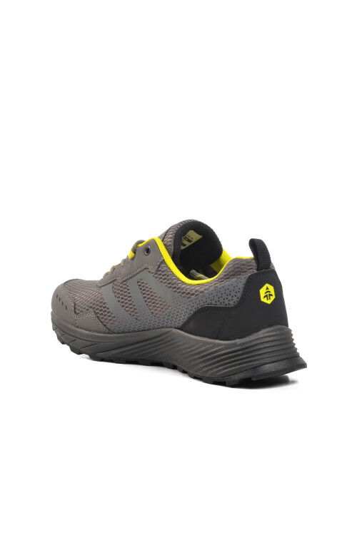 حذاء رجالي خارجي من مزيج البوليستر باللون الرمادي الداكن والأخضر النيون Marengo101 24634 M