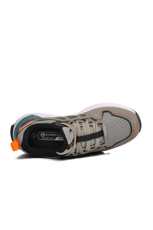 Grey-Orange Textile Womens Sneakers Nadal 101 22308 G