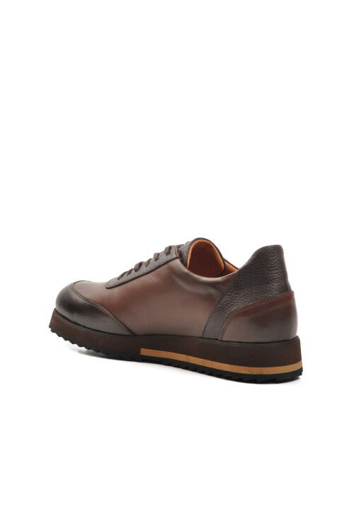 Brown Genuine Leather Mens Casual Shoes Premium 6460 M