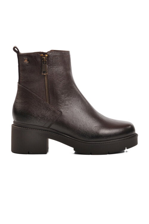 Brown Genuine Leather Womens Boots 2454601K Z