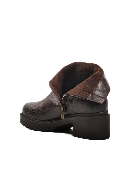 Brown Genuine Leather Womens Boots 2454601K Z