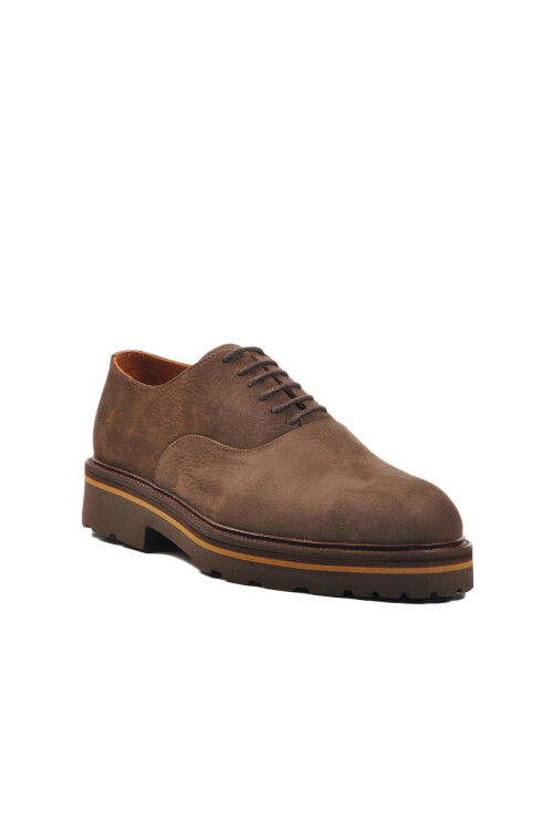 Brown Nubuck Genuine Leather Mens Classic Shoes Premium 2875 M