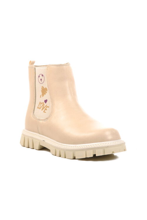 Cream Fleece Girls Boots 1788 F