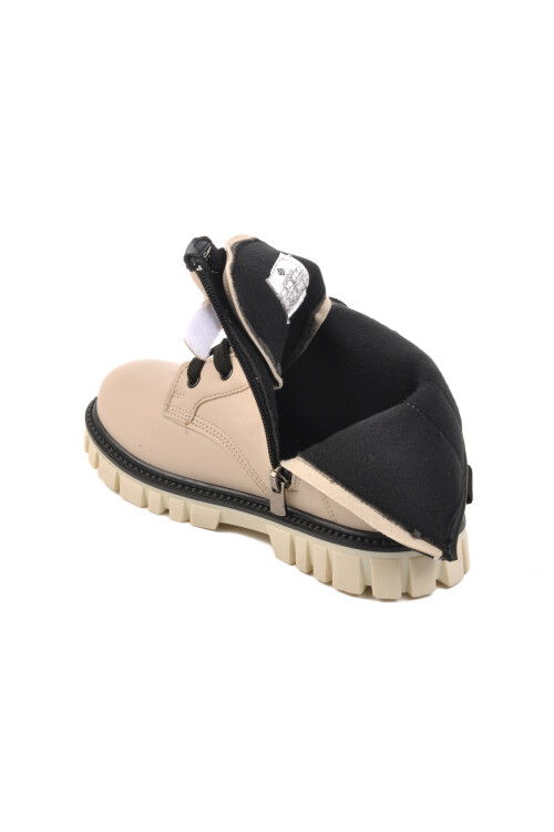 Cream Fleece Girls Boots 1791 F