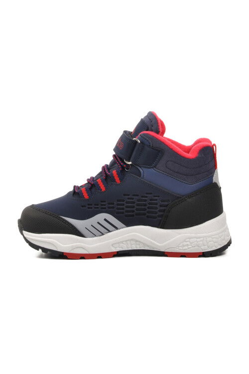 Navy Blue-Red Childrens Outdoor Boots 1391 P