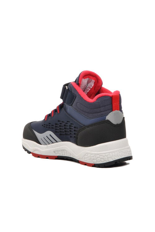 Navy Blue-Red Childrens Outdoor Boots 1391 P
