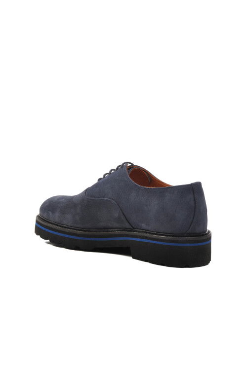 حذاء رجالي كلاسيكي فاخر من الجلد الطبيعي باللون الأزرق الداكن 2875 M