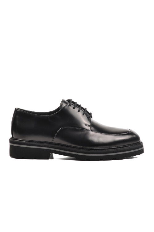 Black Open Genuine Leather Mens Classic Shoes Premium 2873 M