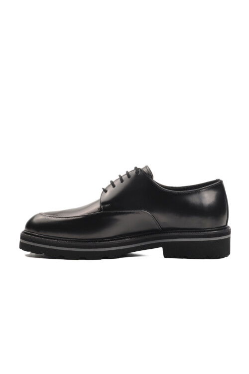 Black Open Genuine Leather Mens Classic Shoes Premium 2873 M