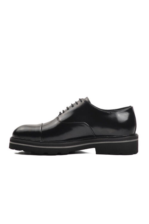 Black Open Genuine Leather Mens Classic Shoes Premium 2874 M