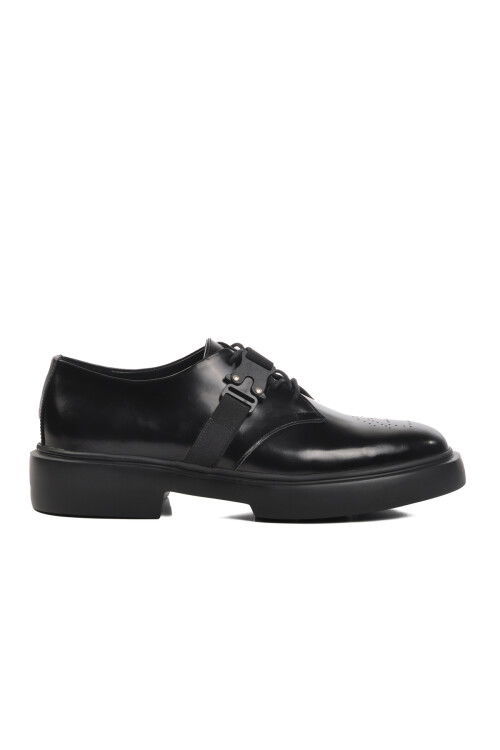 Black Open Genuine Leather Mens Classic Shoes Premium 138 M