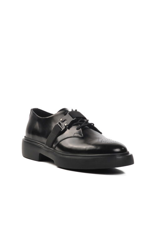 Black Open Genuine Leather Mens Classic Shoes Premium 138 M
