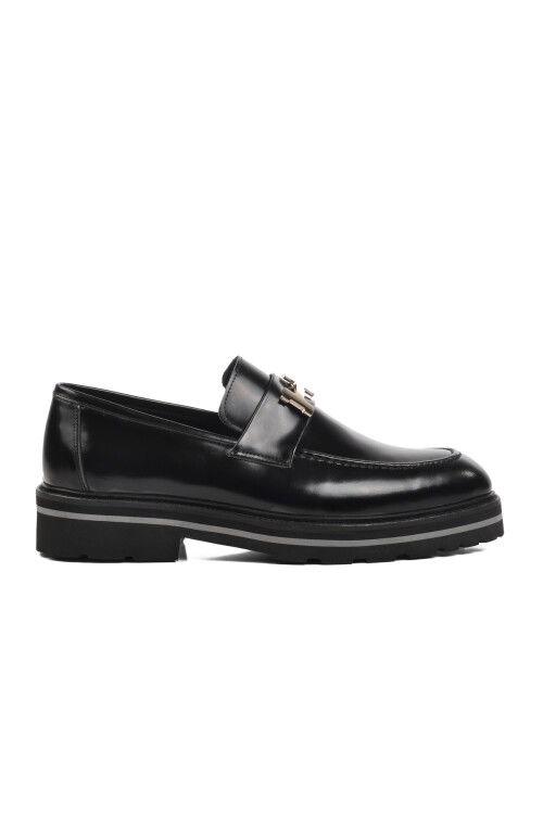 Black Genuine Leather Mens Loafer Shoes Premium 2871 M
