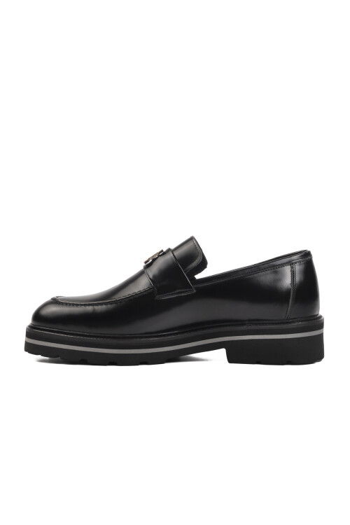 Black Genuine Leather Mens Loafer Shoes Premium 2871 M