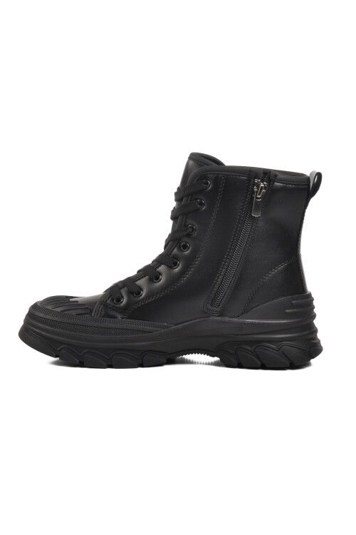 Siyah Cilt İçi Kürklü Kadın Bot Serpentis Z