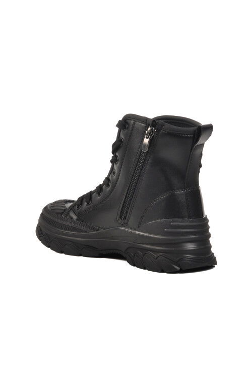 Siyah Cilt İçi Kürklü Kadın Bot Serpentis Z