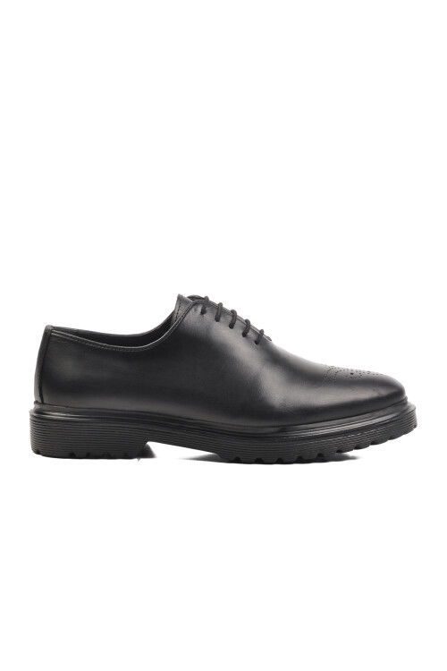 Black Genuine Leather Mens Classic Shoes Br-46003 M