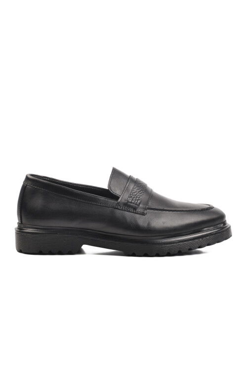 Black Genuine Leather Mens Classic Shoes Br-47004 M