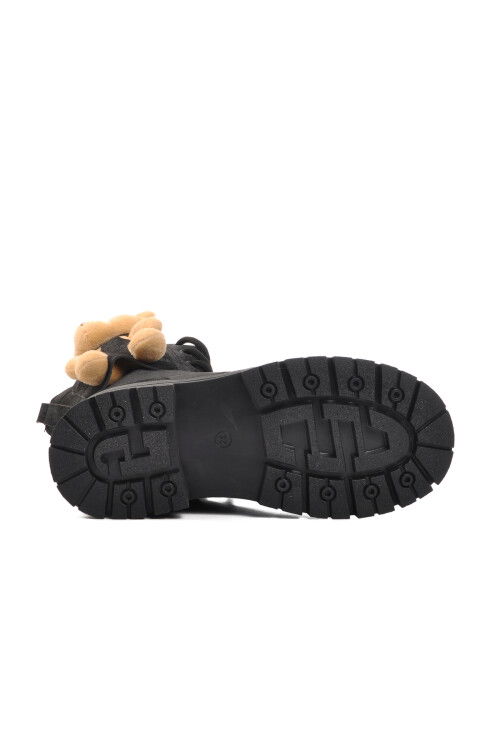 Black Polar Fleece Girls Boots Perla F