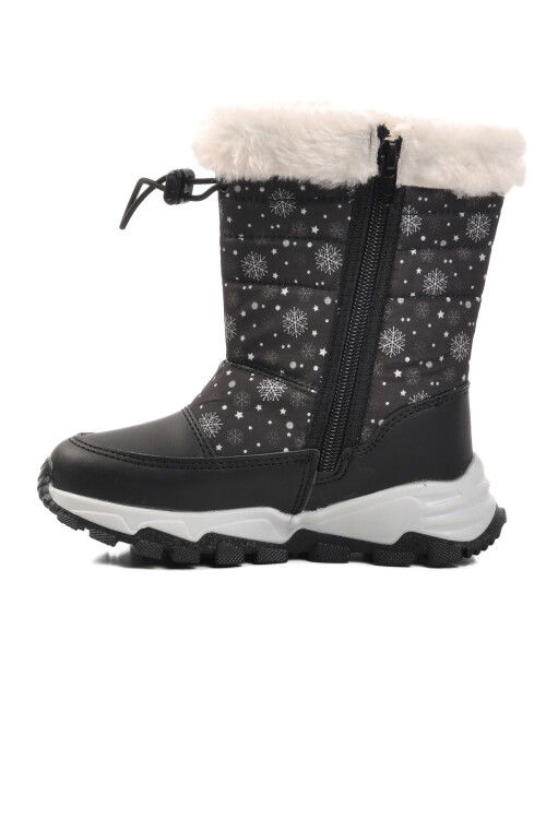 Black Polar Fleece Girls Boots Sidney P