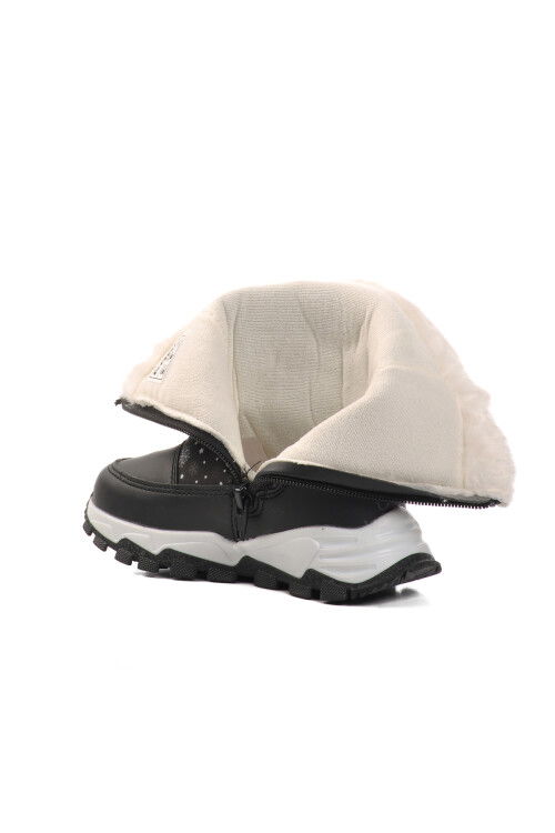 Black Polar Fleece Girls Boots Sidney P