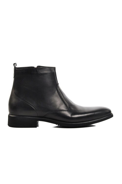 Black Genuine Leather Mens Boots 00705 M