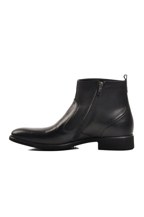 Black Genuine Leather Mens Boots 00705 M