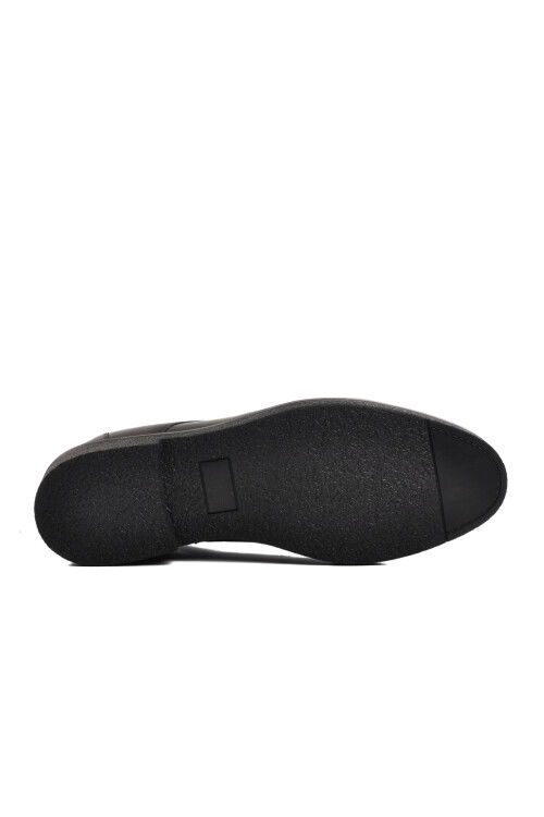 Black Genuine Leather Mens Boots 07089 M