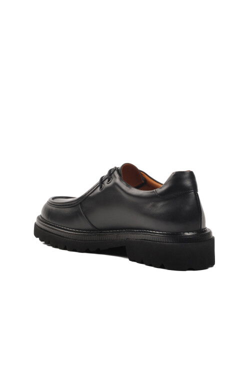 حذاء رجالي كلاسيكي من الجلد الطبيعي باللون الأسود، بريميوم 170 مل