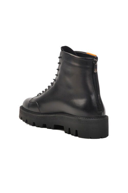 حذاء رجالي من الجلد الطبيعي باللون الأسود Premium 40010 M