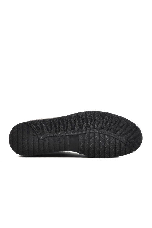 حذاء رجالي كاجوال من الجلد الطبيعي باللون الأسود بريميوم 6460 M