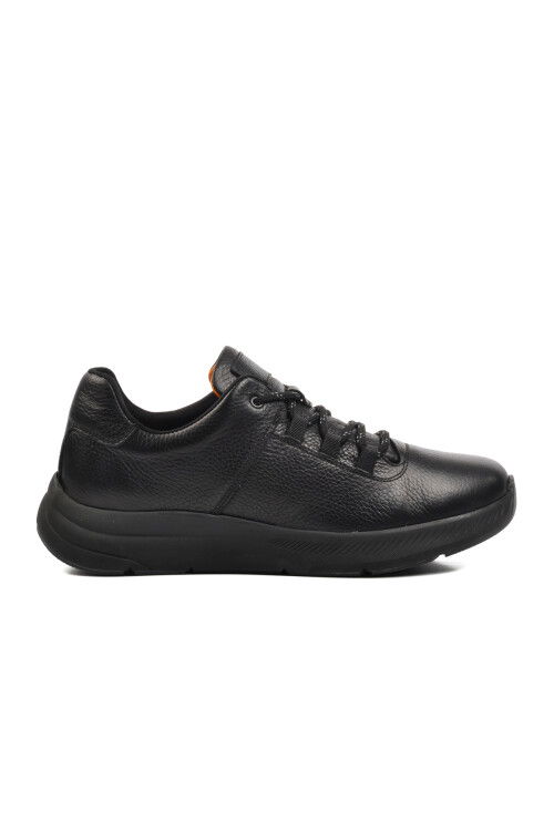 Black Genuine Leather Mens Casual Shoes 254103 M