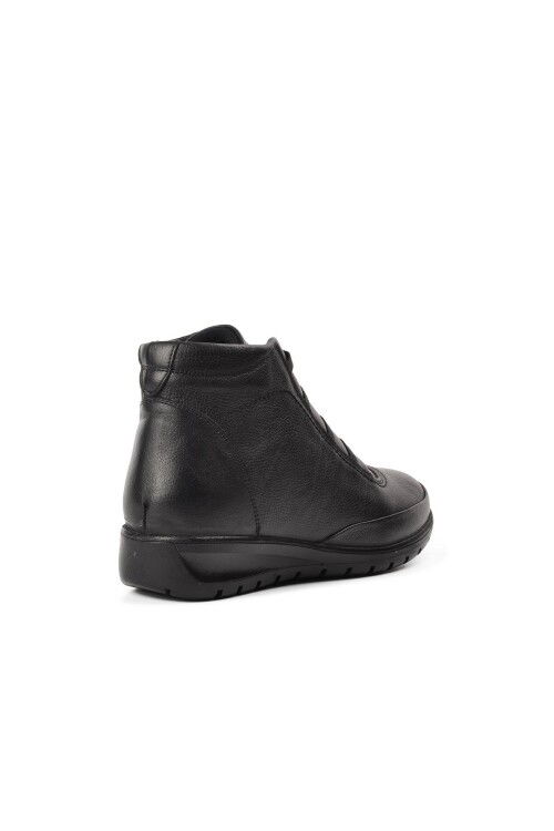 Black Genuine Leather Womens Boots 7119 Z
